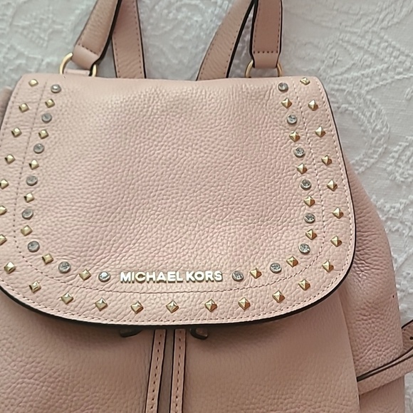 MICHAEL Michael Kors Pink Leather Backpack with Drawstring Closure main image 8